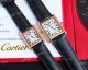 Swiss Quartz Cartier new Tank Must watches Couple Rose Gold Red Leather Strap (5)_th.jpg